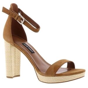 Nine West Women's Tan Block Heel Sandals